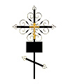 Крест на могилу металлический &amp;quot;Завитушка&amp;quot; православный